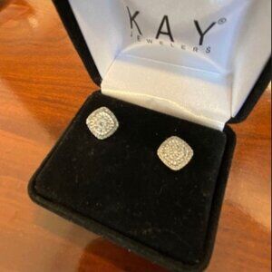 KAY Jewlers Cushion-Shaped Diamond Stud Earrings 1/2 ct.tw. 10K White Gold